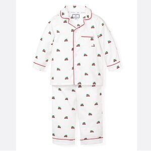 Petite Plume Kid's Twill Pajama Set in Holiday Journey